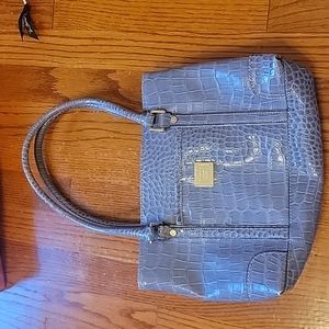Liz Clairborne Blue Gray Alligator Purse